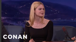 Elle Fanning Had Her First Kiss On Camera | CONAN on TBS