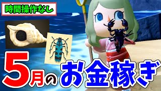 【あつ森】5月のお金の稼ぎ方を徹底解説！時間操作なしのベル稼ぎまとめ ～カブの注意点や離島でサソリなどの虫で稼ぐ方法～【あつまれどうぶつの森 攻略】