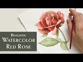 Realistic Rose Watercolor Painting Tutorial