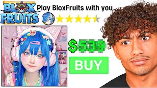 I Hired An E-GIRL To Play With Me In Blox Fruits..