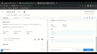 FIND A and B codechef solution
