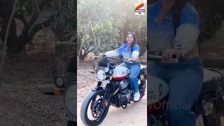 🏍 ಭವ್ಯ ಗೌಡ 😍 ಗೀತಾ ಸೀರಿಯಲ್ 💗 Geetha Serial Bhavya Gowda bike ride video kannada Tv #shorts