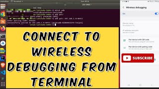 Wireless debugging using adb command | Android Studio #yesandroid