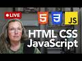 LIVE | Real-time Building a Responsive Portfolio Layout w/ HTML CSS JS | Part 4