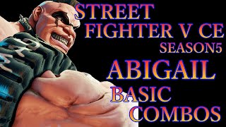 【SEASON5】スト5CE アビゲイル 基礎コンボ動画【STREET FIGHTER V CE ABIGAIL BASIC COMBOS VIDEO】