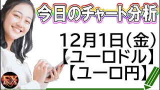 【FX最新予想】12月1日ユーロドル・ユーロ円相場チャート分析【海外FX投資】