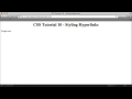 CSS Tutorial 10 - Styling Hyperlinks