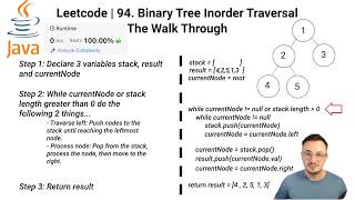 LeetCode 94. Binary Tree Inorder Traversal in Java (Stack-Based Solution)