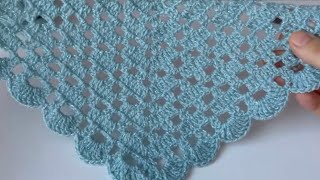 VERY BEAUTİFUL 💯 Easy Crochet Triangle Shawl Pattern / Knitting Shawl Patterns / SUBTITLES