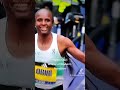 Boston Marathon winners Evans Chebet and Hellen Obiri cut the finish line #shorts