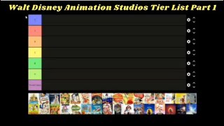 Walt Disney Animation Studios Tier List - Part 1
