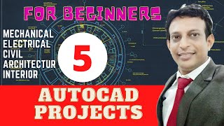 AutoCAD 05 Project Tutorials for Basic Learners |  CAD Exercise for Beginners By CADD Mastre Nagpur