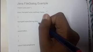 18 java AWT filedialog class