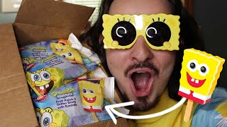 Opening a case of Spongebob Popsicles!