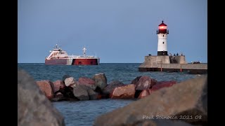 A Footer carrying Limestone! Rare event! The Presque Isle Duluth arrival August 31, ,2021