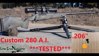 280AI Custom Rifle By Little Crow Gunworks |Tested at Long Range | 160gr  CX at 1000 yards