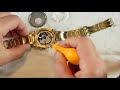 Invicta Watch back removal, battery replacement, crystal cleaning.