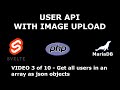 Get all users from the API. Each user as a JSON object and all of them inside an array