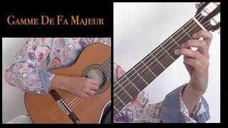 Gamme de Fa majeur à la guitare