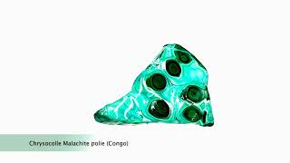 Chrysocolle et Malachite polie (Congo)