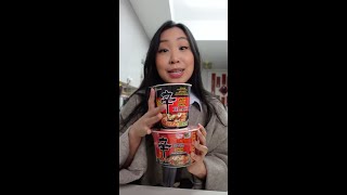 Nongshim Shin Ramen vs Shin Black Ramen #shorts #ramen