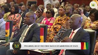 President Mahama swears in first 6 ministers of state.