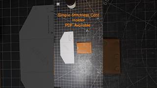 Simple Stitchless Leather Card Holder PDF Available #diy #shorts