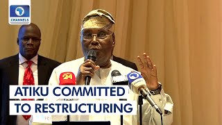 'I Am Committed To Restructuring', Atiku Tells Editors Guild