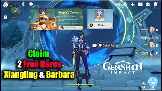 Genshin Impact Claim 2 Free Heros Xiangling & Barbara