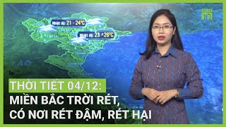 Thời tiết ngày mai 04/12: Miền Bắc trời rét, có nơi rét đậm, rét hại | VTC16