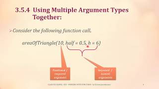 CH3 - Working with Python Functions | Video Part - 7