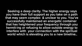 A choice to self isolate. Deepens your connection with the spiritual world-draws in the winning hand