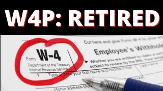 How To Fill Out W4-P For Retirees