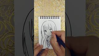 how to draw anime girl #drawing   #draw #art #anime #manga #drawinganime #drawingtutorial  #shorts