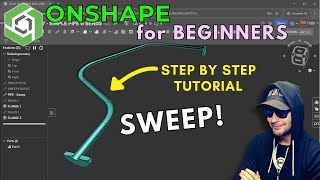 Best Free Onshape Training / Step by Step Tutorial for Beginners! -25-01-07 - PIPE w FLANGES - SWEEP