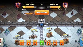 Cwl highlights day 4|Road to champ3|Team India vspride44#clashofclans #gaming#warattackstrategy