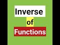 Inverse of Functions#shorts