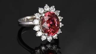 Garnet Ring With Rare Mahenge Pink Garnet 6.82 Carats