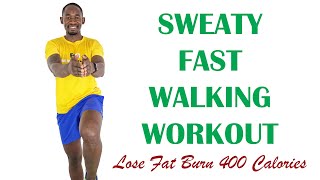 SWEATY FAST WALKING WORKOUT FOR FAT LOSS🔥BURN 400 CALORIES IN 40 MINUTES🔥