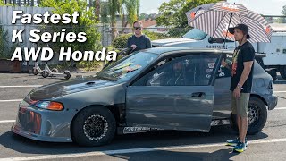 Fastest K Series AWD Honda Civic in the world! GP1 Racing Civic is the 2nd fastest Honda AWD