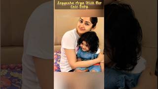 Actress Sayyesha Arya Blessed With Cute Baby💚🔥