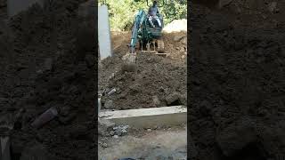 WooEye | Mini excavator soil works site #shortvideo #sitework #excavator