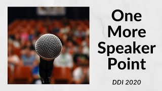 DDI 2020 - One More Speaker Point Elective - Gray