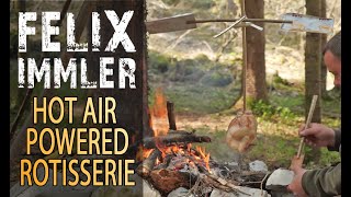 Hot Air powered Chicken Rotisserie - A  Swiss Army Knife Projekt - Bushcraft - Outdoor Cooking