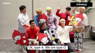 [ENGSUB] What are Super Junior members' blood type?