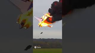 $1.5m rc plane #plane #crash #rcplane #fire #fireworks #wreck