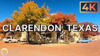 Clarendon, Texas in Donley, County. An UltraHD 4K Real Time Driving Tour in the Texas Panhandle.