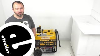 etrailer | Review of Firman Generators - 10000 Watt Portable Gas Generator - FIR73VR