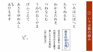 いろは歌①：いろは歌の読み