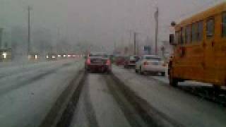 Snowy drive into Canandaigua